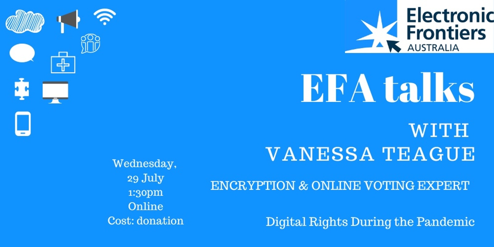 Banner image for EFA Talks with Vanessa Teague