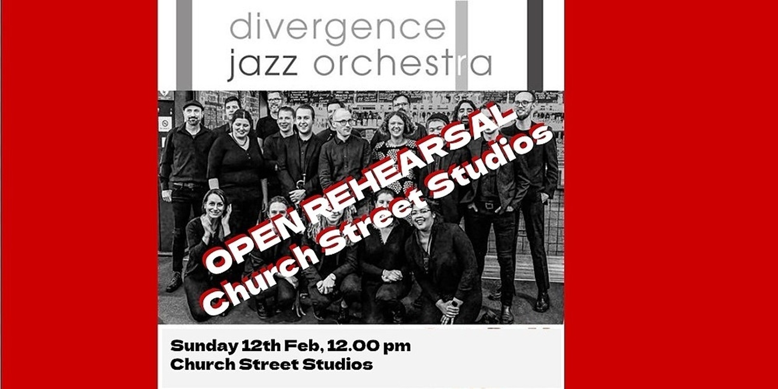 Banner image for Divergence Big Band Open Rehearsal Sun 12th