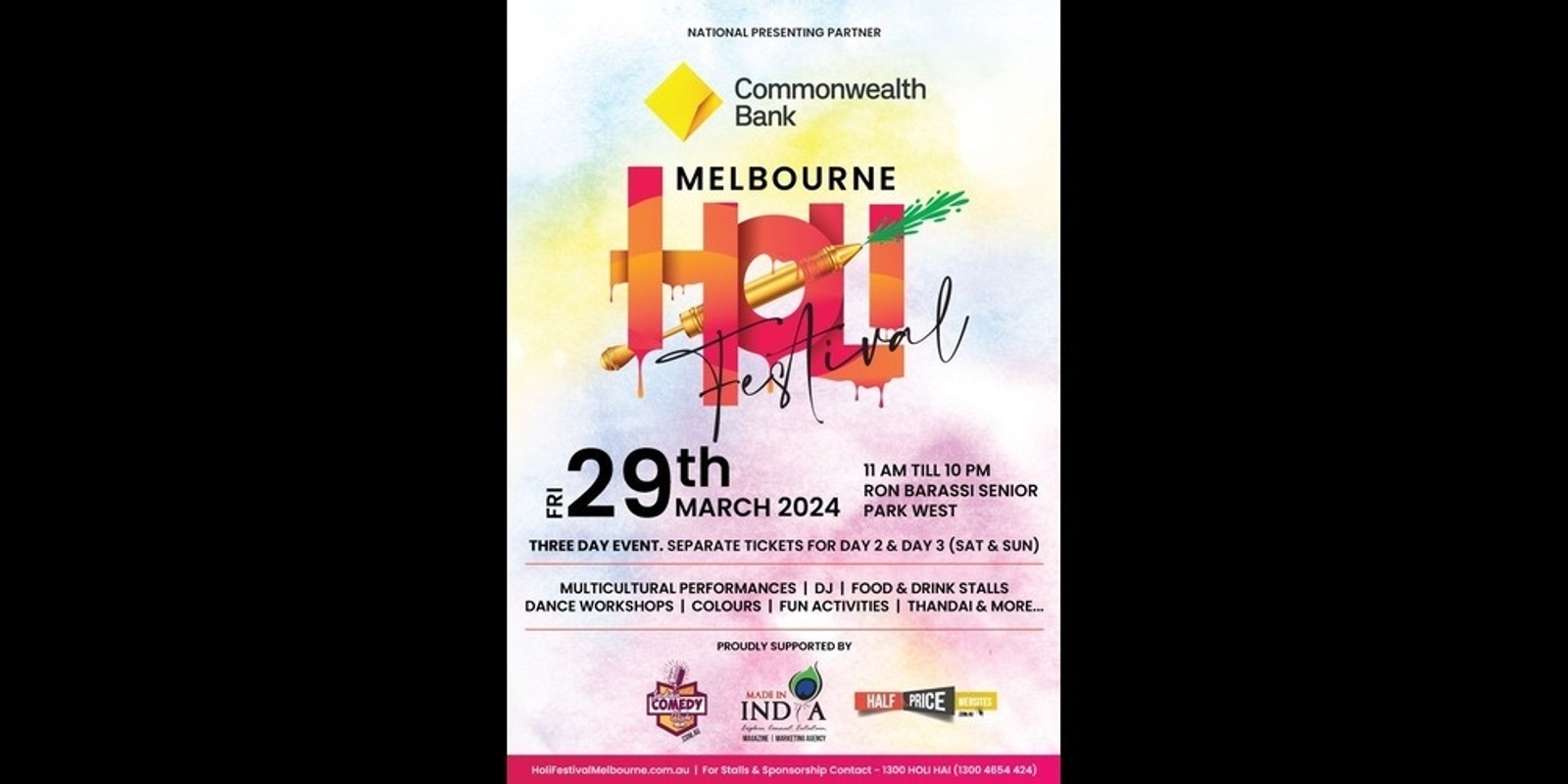 Banner image for Holi Festival Melbourne CBD - 29th March 