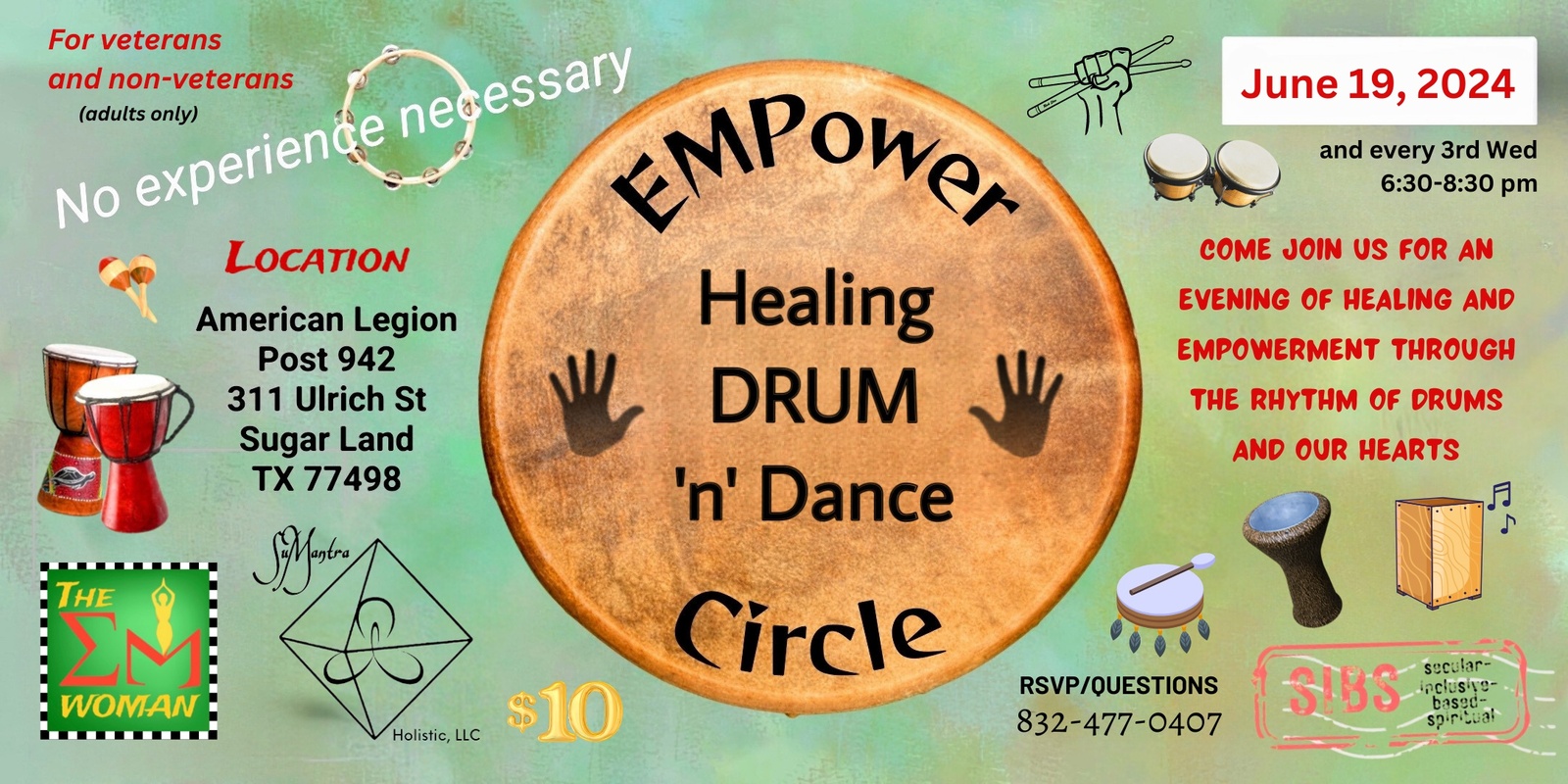 Banner image for EMPower Healing DRUM 'n' Dance Circle