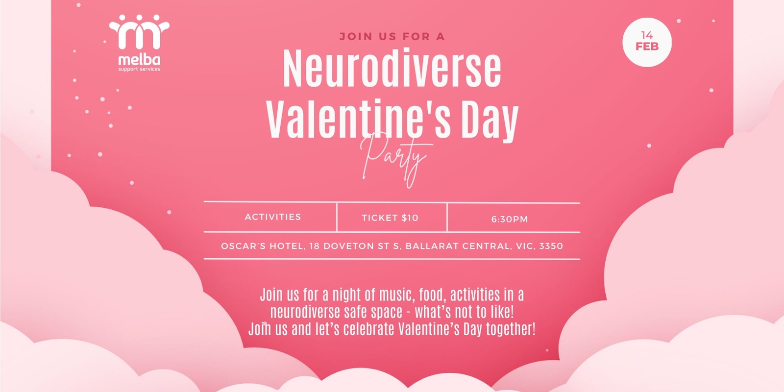 Banner image for Neurodiverse Valentine's Day Party Ballarat