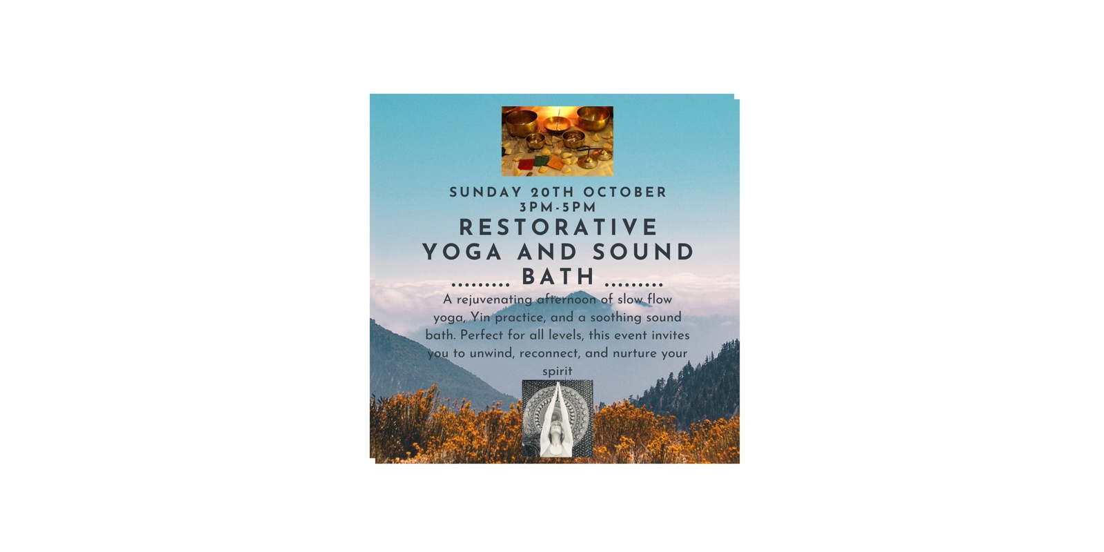 Banner image for Restorative yoga and sound bath.