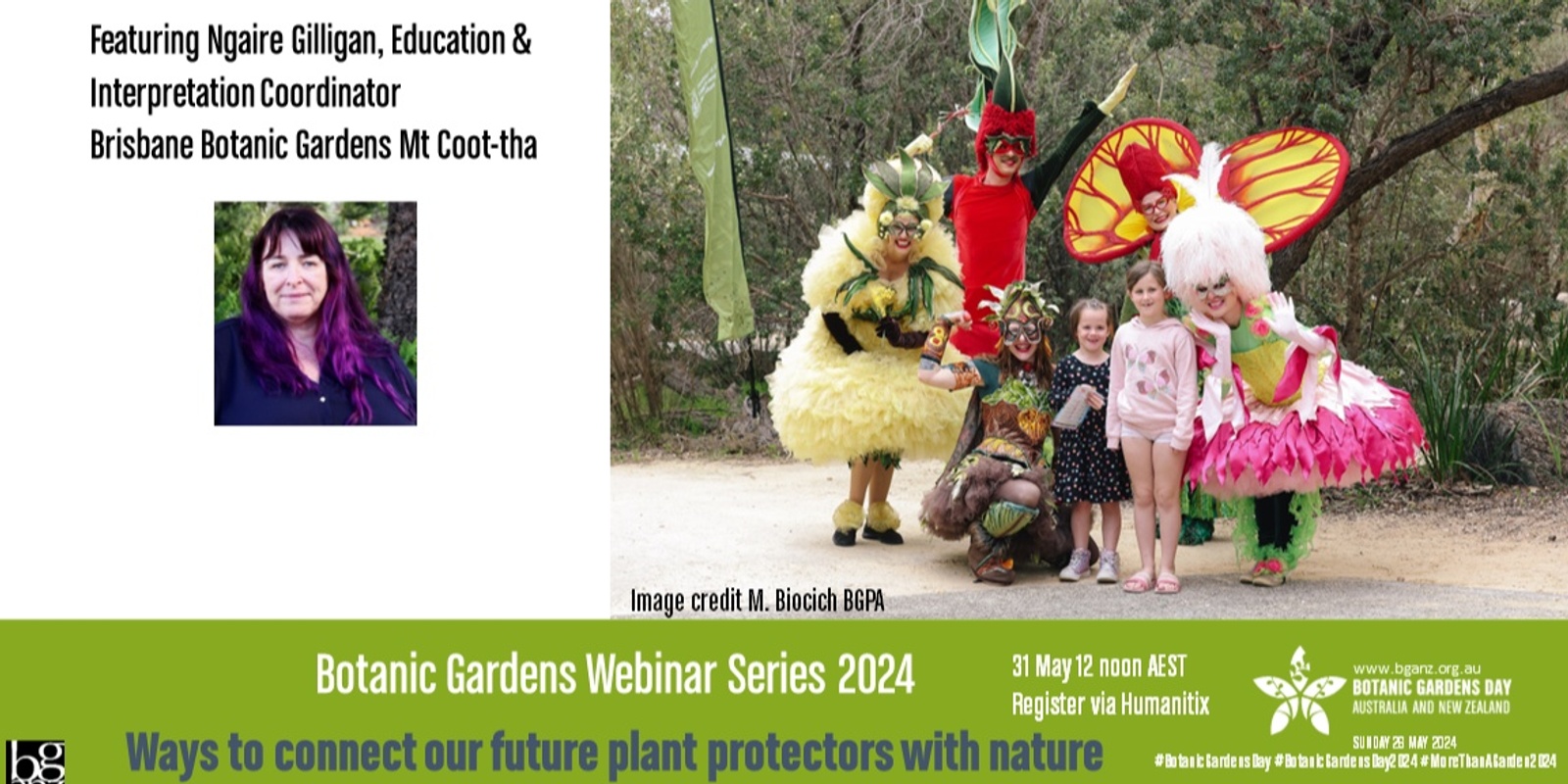 Banner image for Rescheduled BGEN webinar: Ways to connect our future plant protectors with nature