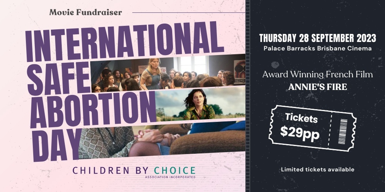 Banner image for International Safe Abortion Day CbyC's Movie Fundraiser
