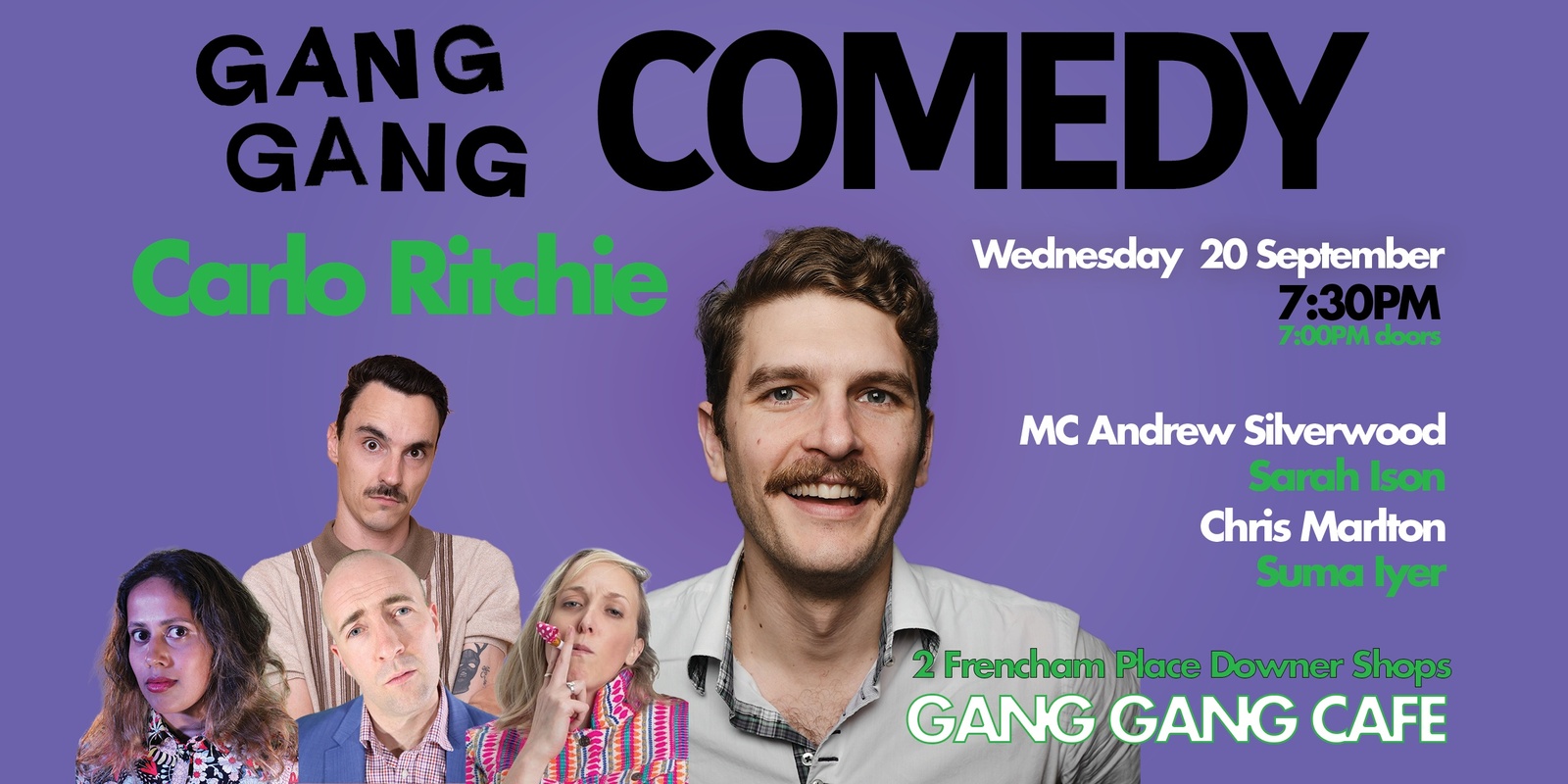 Banner image for Gang Gang Comedy - Carlo Ritchie