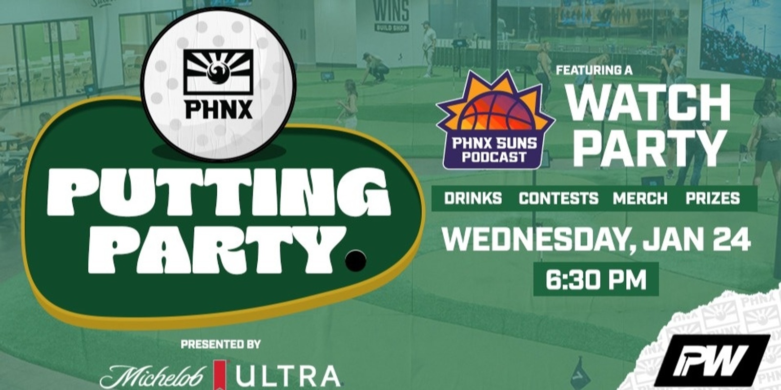 Banner image for PHNX Suns Putting Party at Putting World