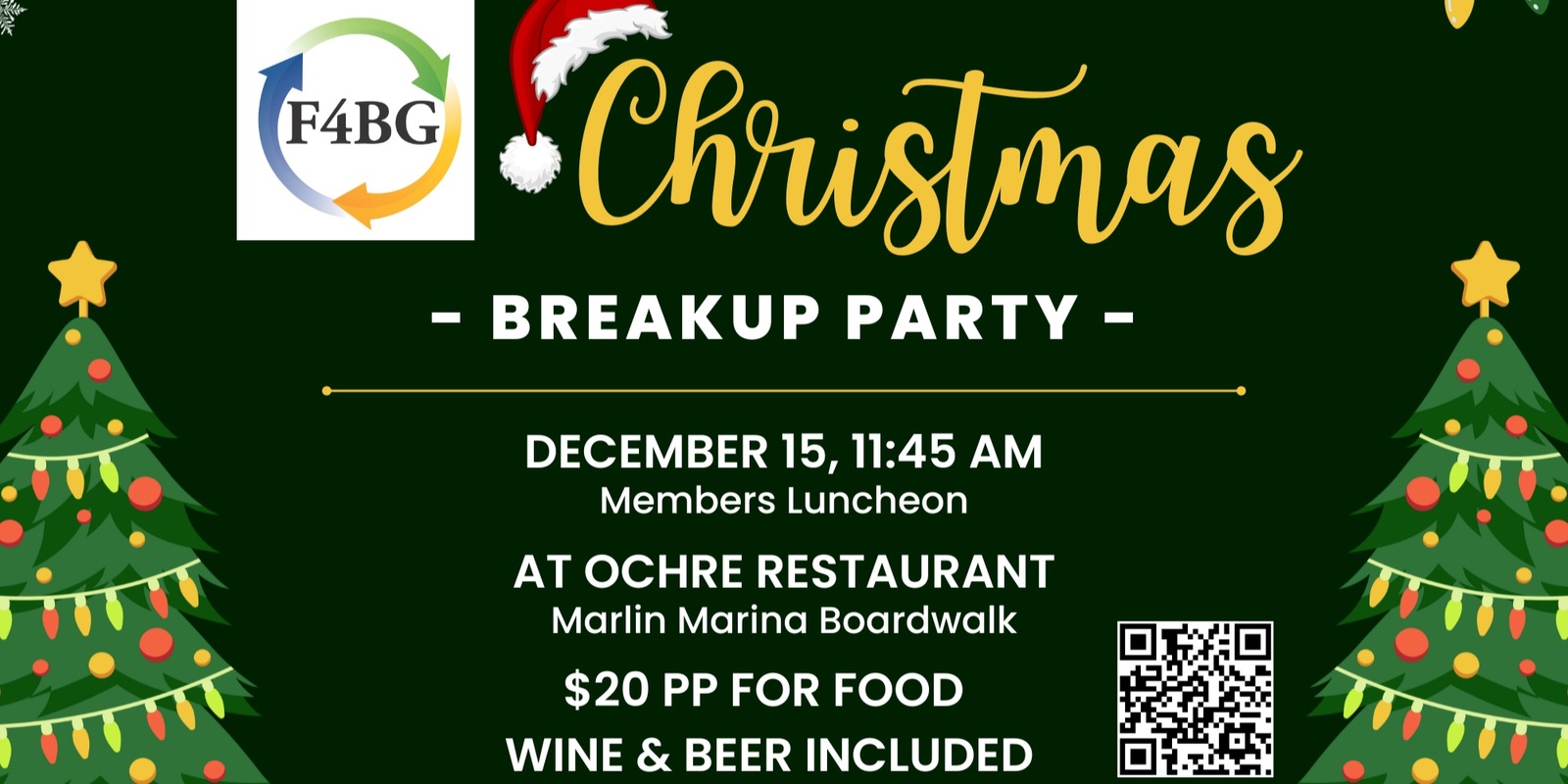 Banner image for F4BG Members Christmas Luncheon 15 December 2023