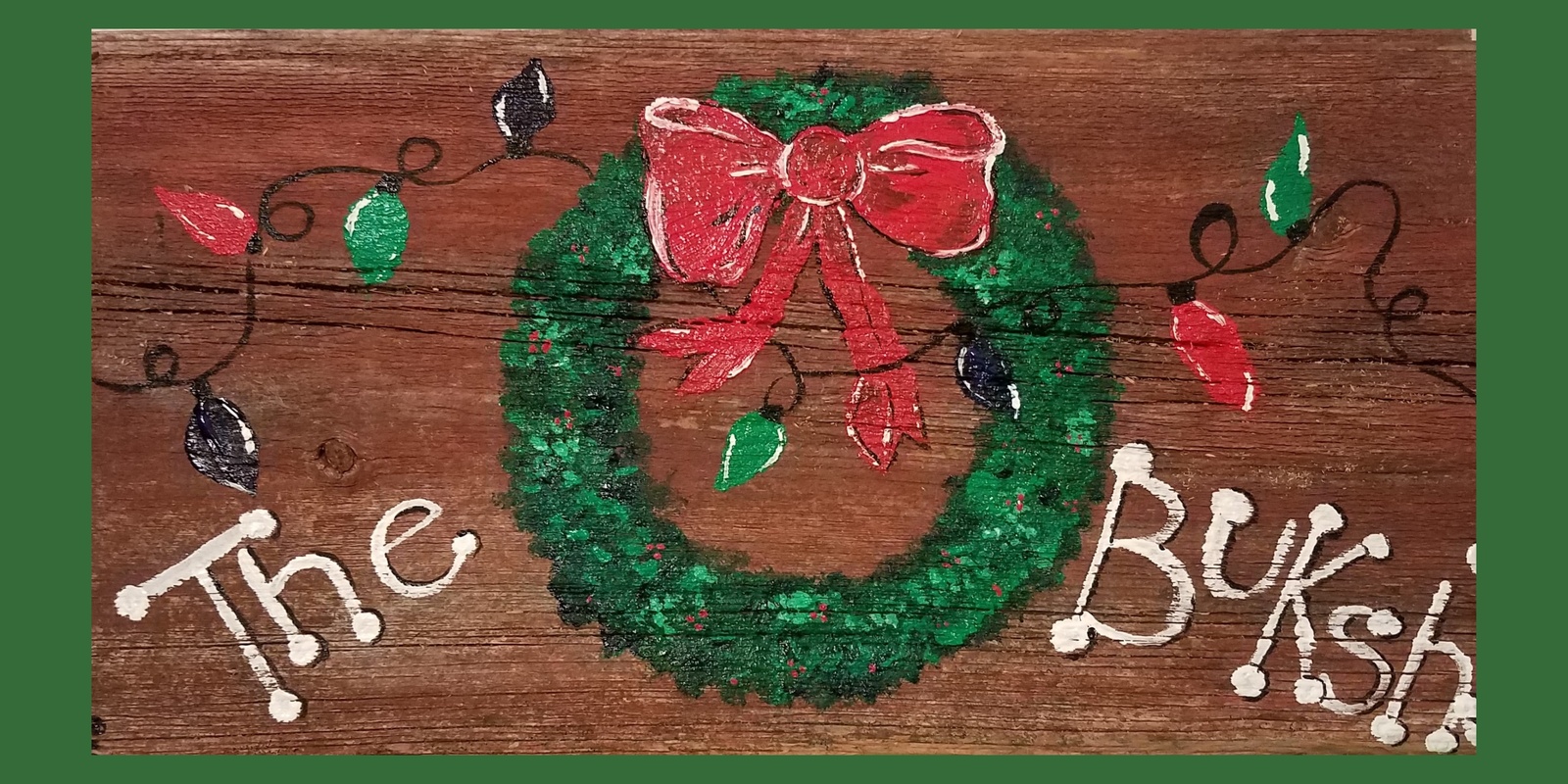 Banner image for First Friday Art Workshop - Holiday Barnwood Painting.  Thanksgiving or Christmas