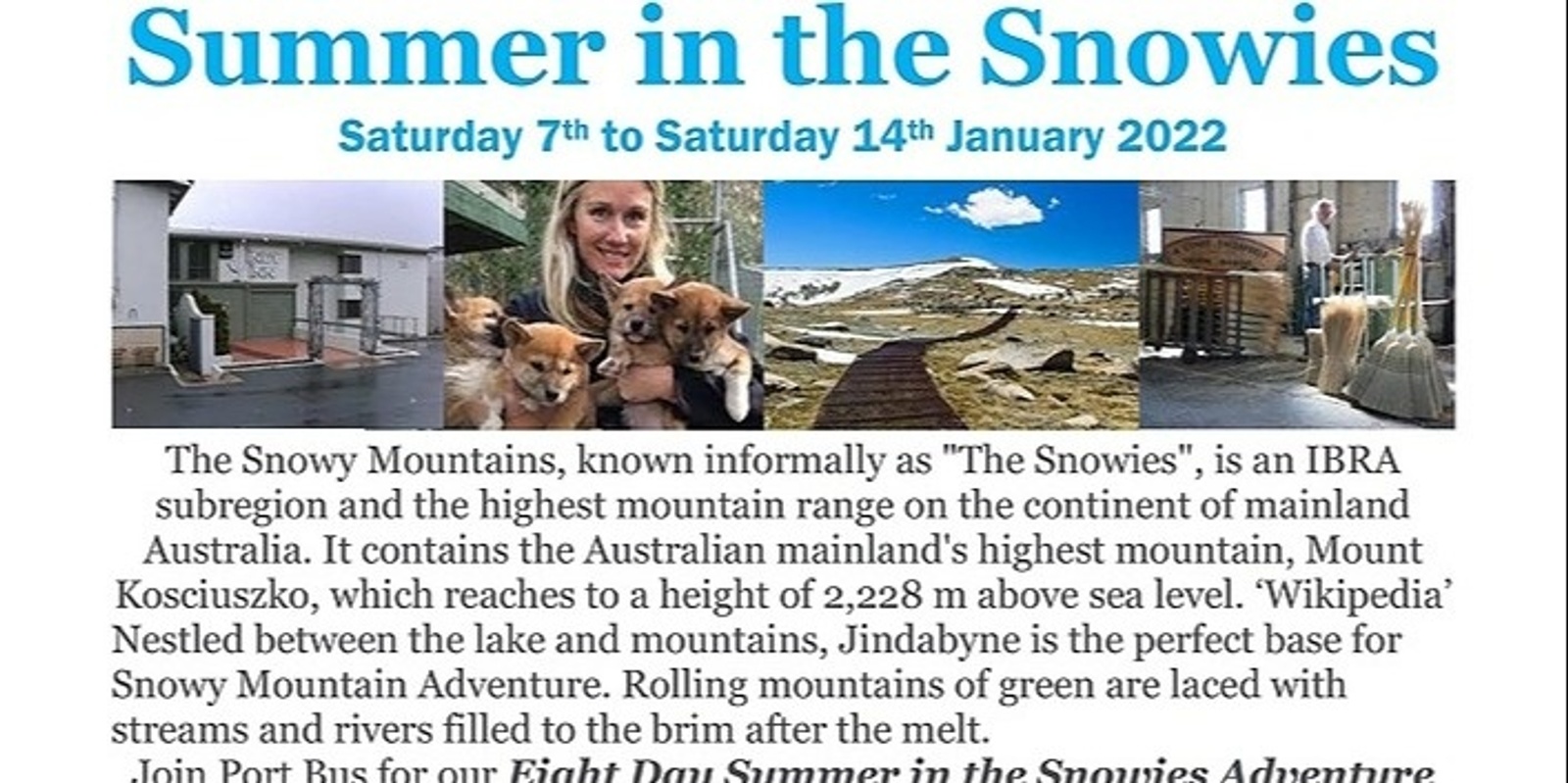 Banner image for Summer in The Snowies 23