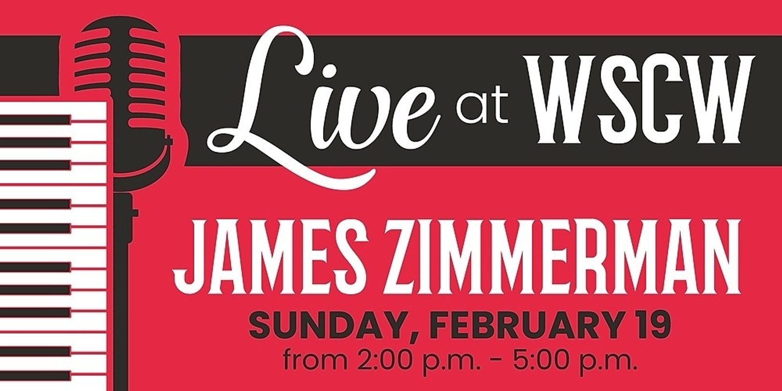 Banner image for James Zimmerman Live at WSCW February 19