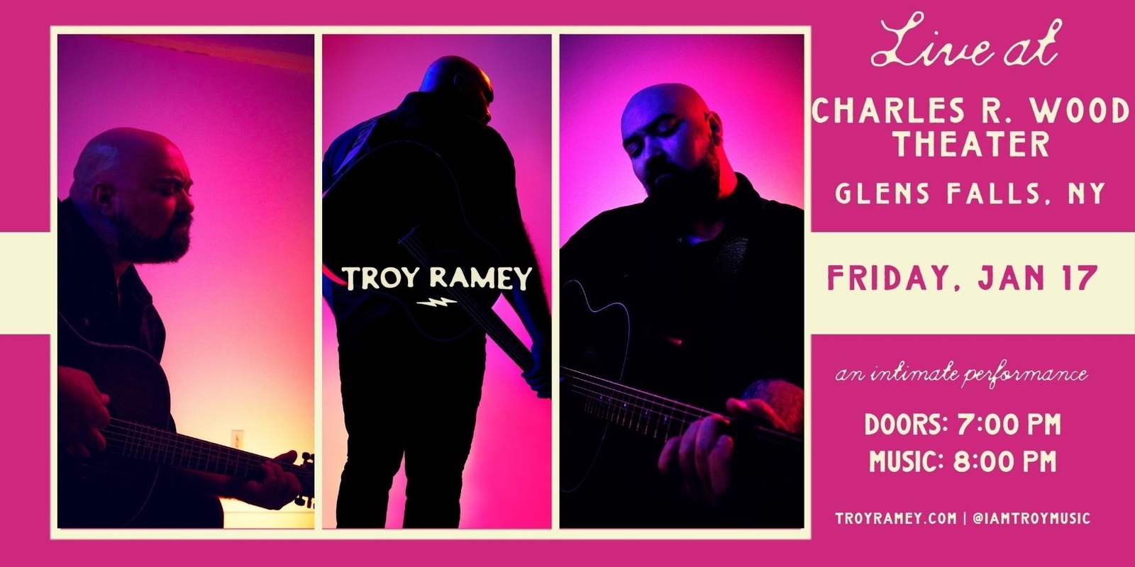 Banner image for Troy Ramey - Live @ The Charles R. Wood Theater - Glens Falls, NY