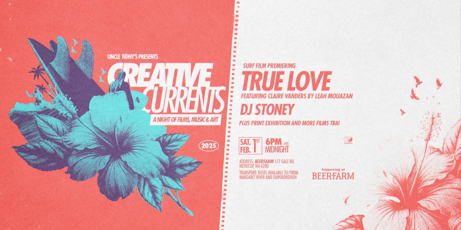 Banner image for Beerfarm & Uncle Tony's Presents: Creative Currents - A night of films, music & art!