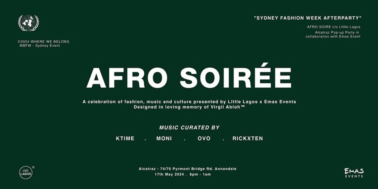Banner image for AFRO SOIRÉE - A Sydney Fashion Week Afterparty 