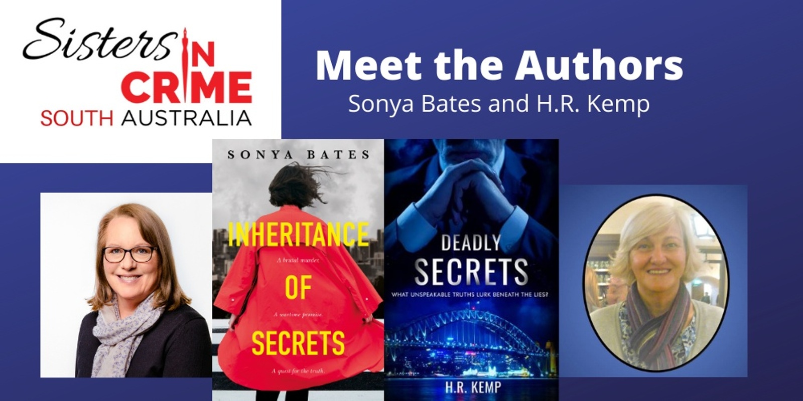 Sisters in Crime SA "Inheritance of Secrets and Deadly Secrets" - Meet the Authors