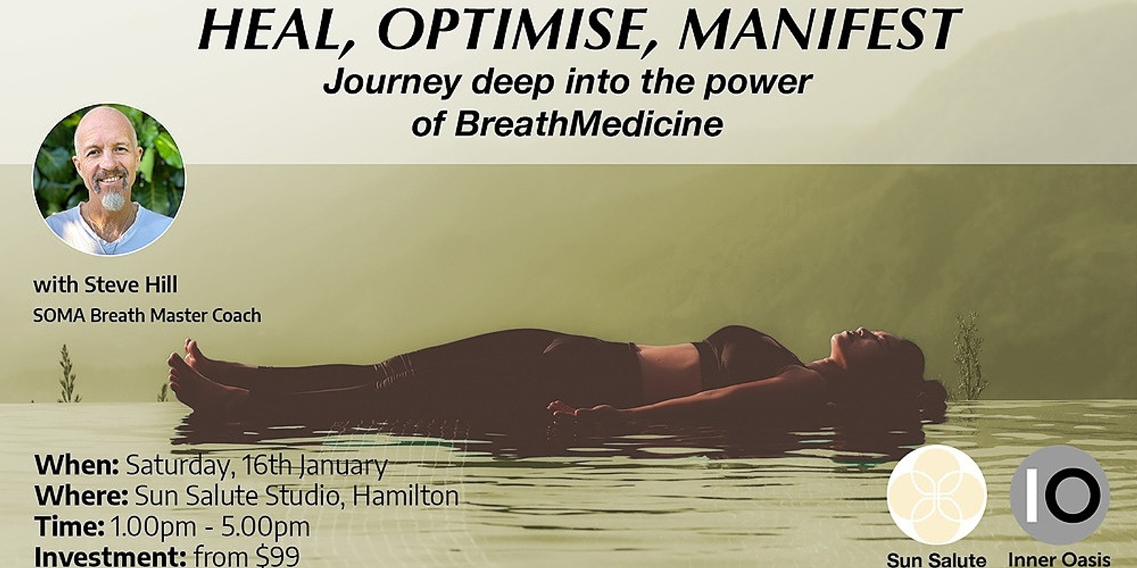 Banner image for BreathMedicine Workshop - HEAL, OPTIMISE, MANIFEST through breathwork | Hamilton