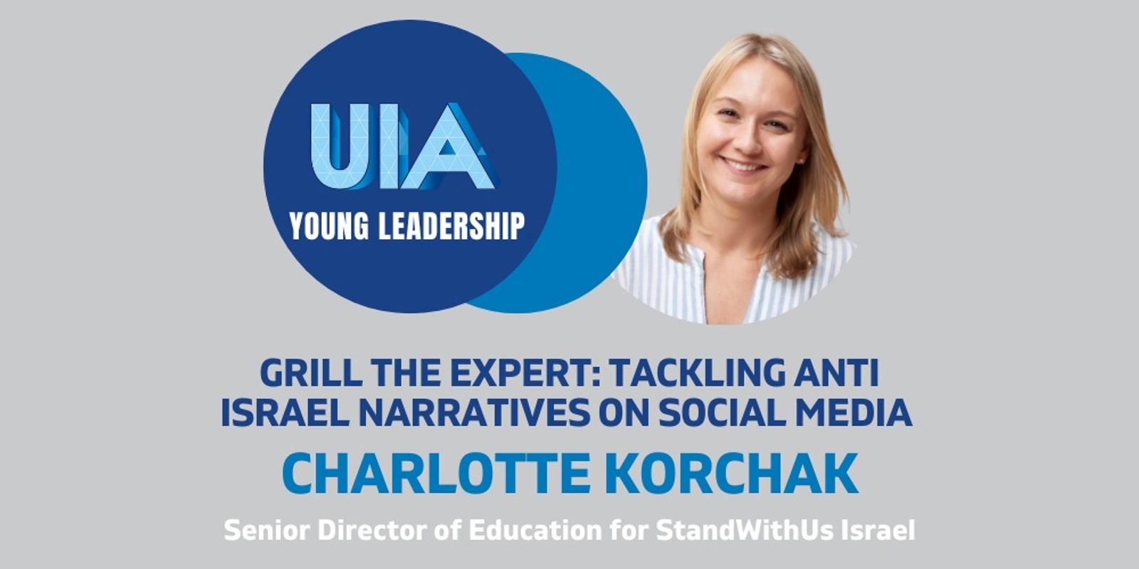 Banner image for UIA Young Leadership: Grill the Expert with Charlotte Korchak