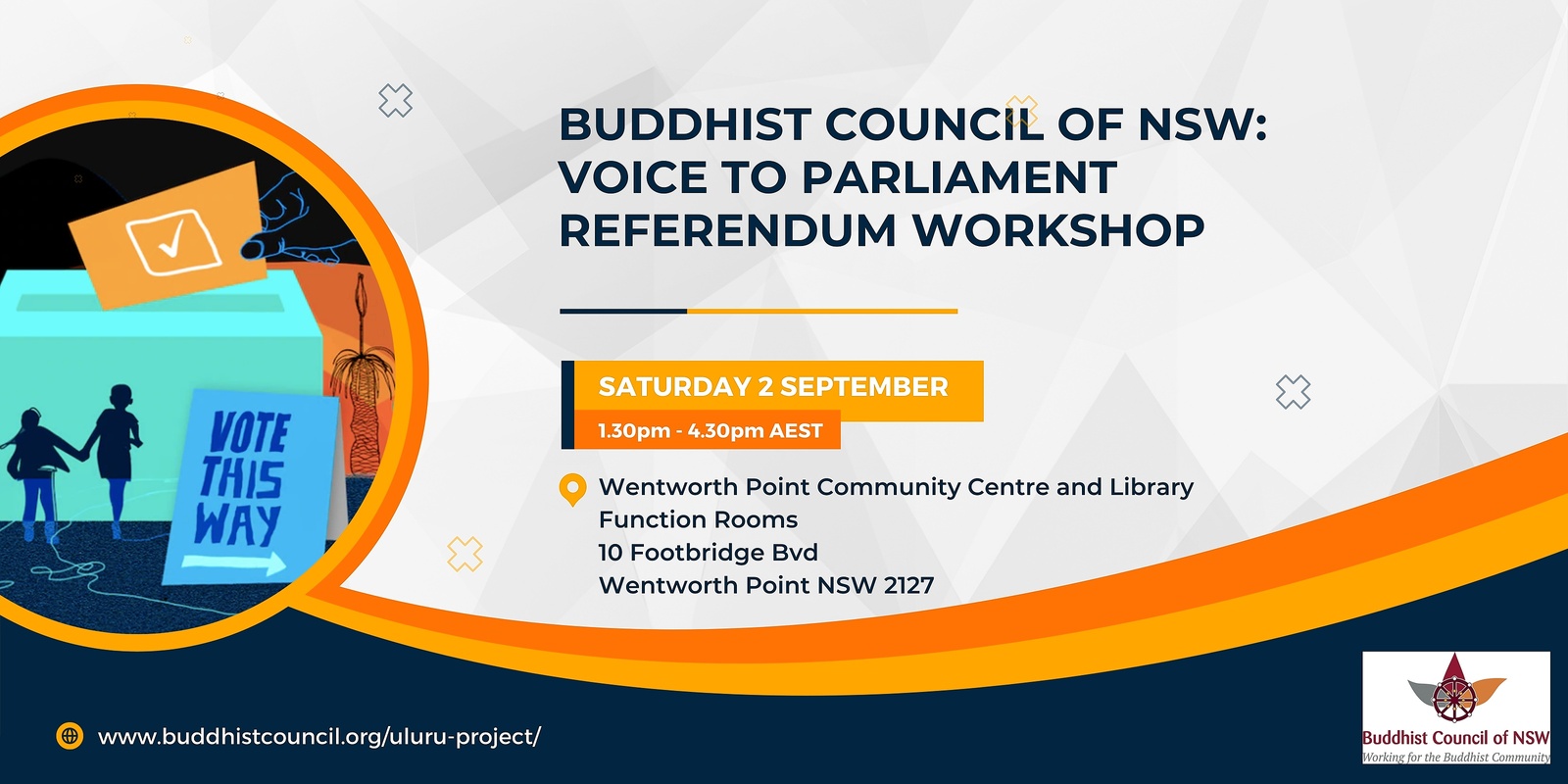 Banner image for Buddhist Council of NSW: Voice to Parliament Referendum Workshop