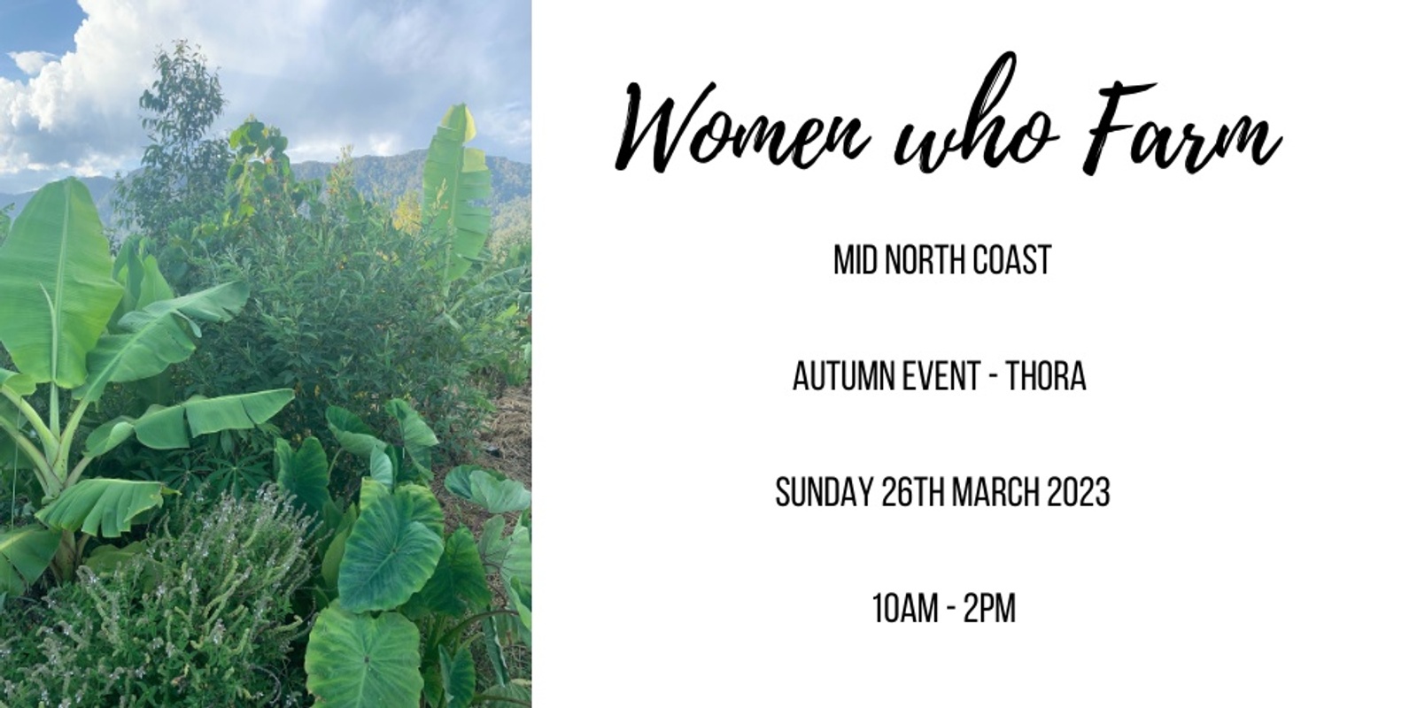 Women who Farm event - Autumn 2023 - mid north coast
