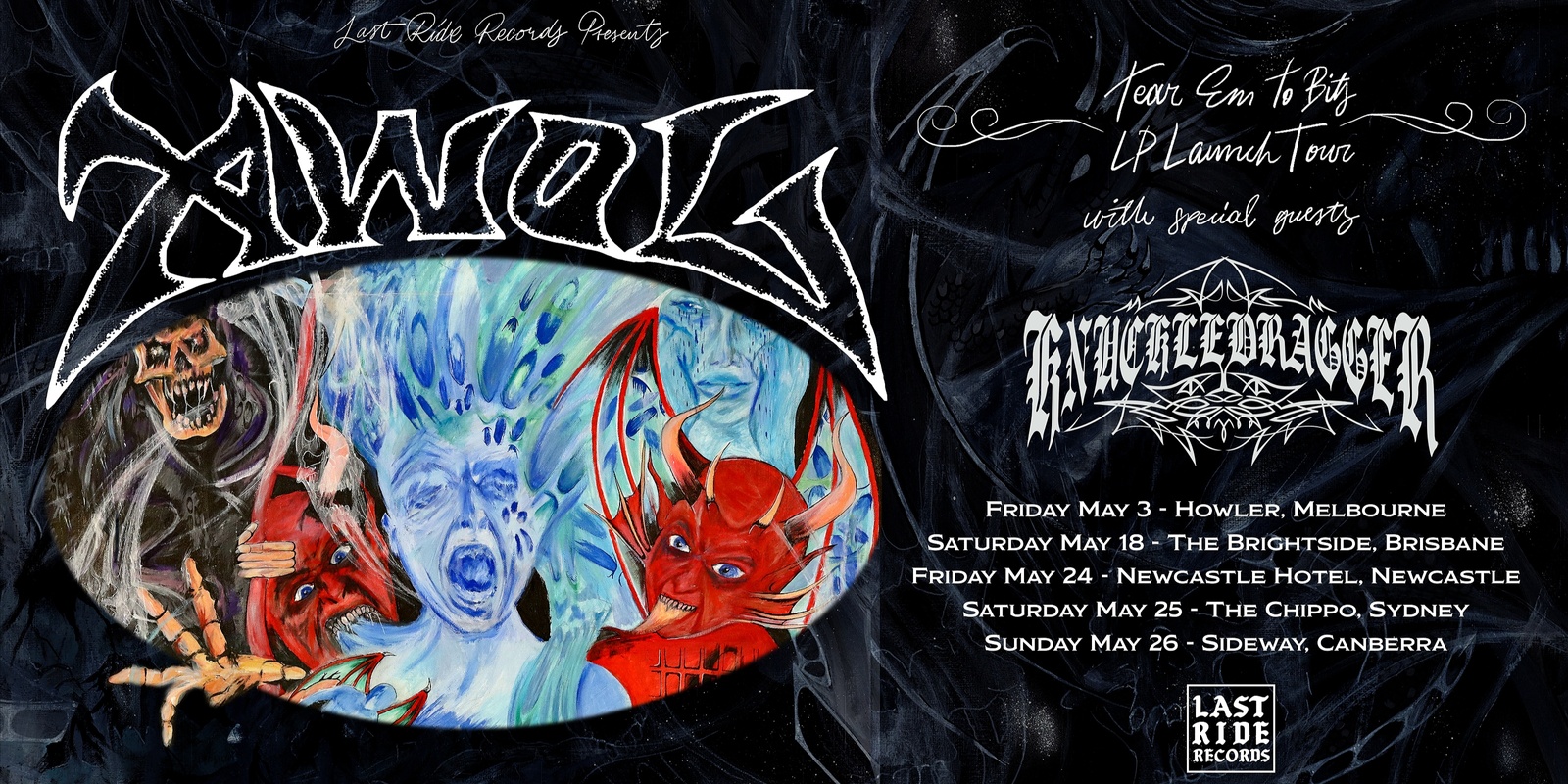Banner image for AWOL, Knuckledragger, Thantu Thikha & Sin City in Canberra at Sideway (Sunday May 26th)