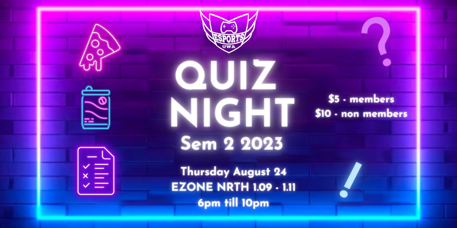 Banner image for UWA Esports Quiz Night