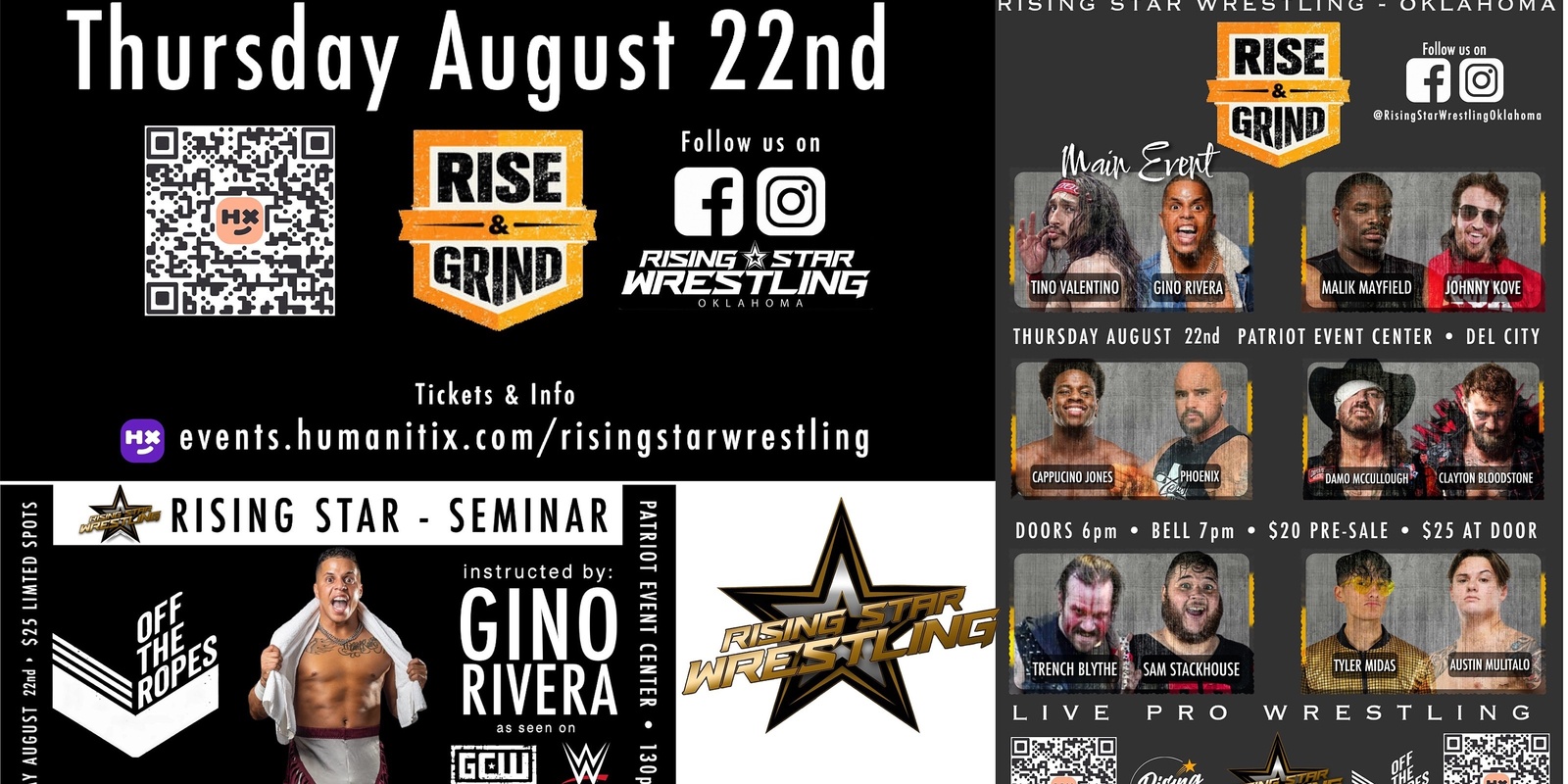 Banner image for Rising Star Wrestling - Oklahoma presents Rise & Grind