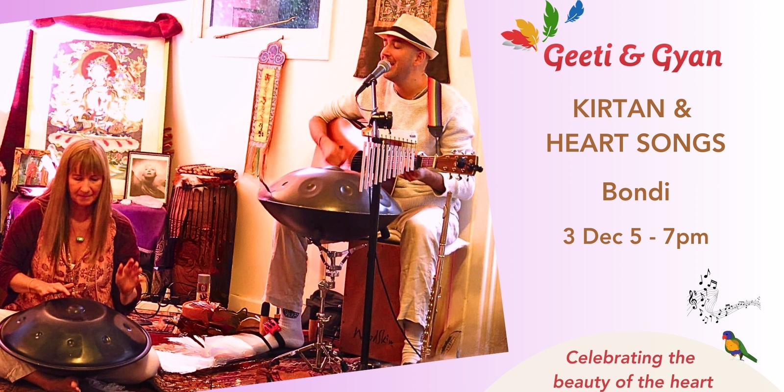 Banner image for Kirtan & Heart Songs with Geeti & Gyan - Bondi