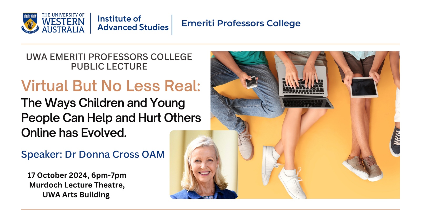 Banner image for Virtual But No Less Real: The Ways Children and Young People Can Help and Hurt Others Online has Evolved.