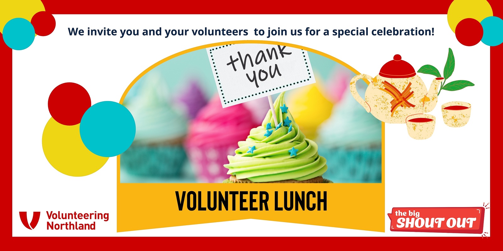 Banner image for Kaitaia - Volunteer Lunch (The Big Shout Out)