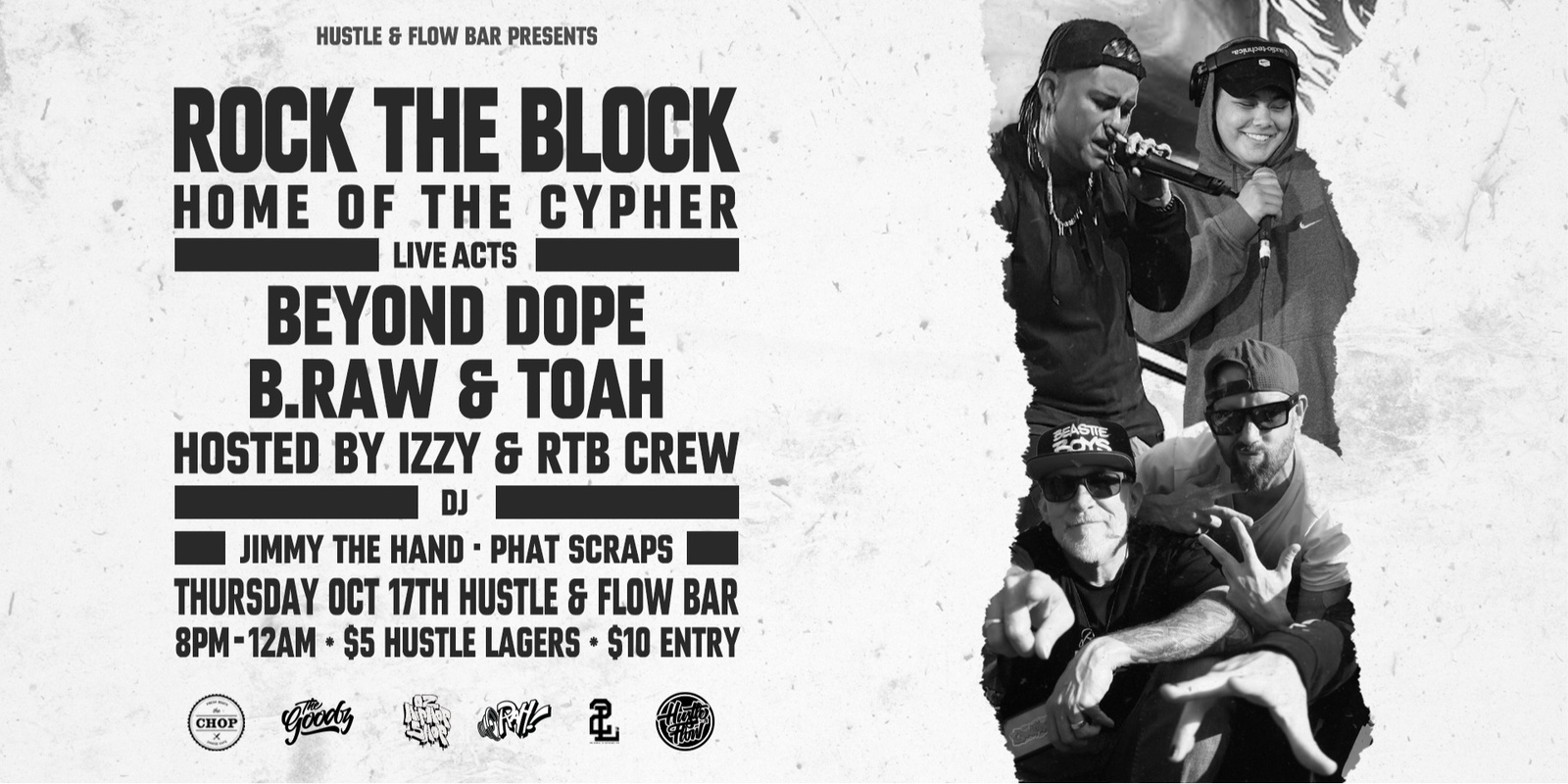 Banner image for ROCK THE BLOCK - BEYOND DOPE / B.RAW & TOAH