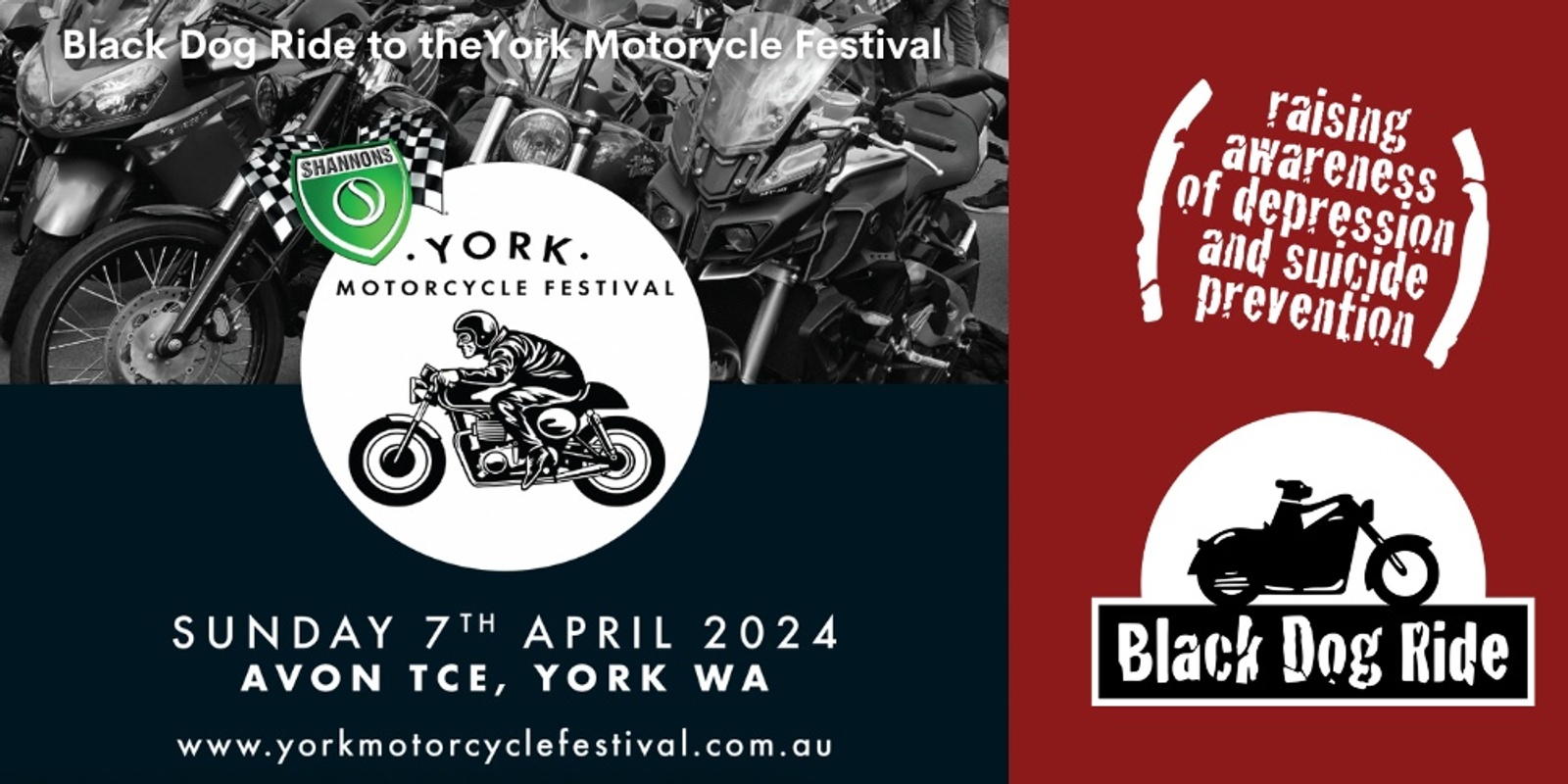 Banner image for York Motorcycle Festival - WA - Black Dog Ride 2024