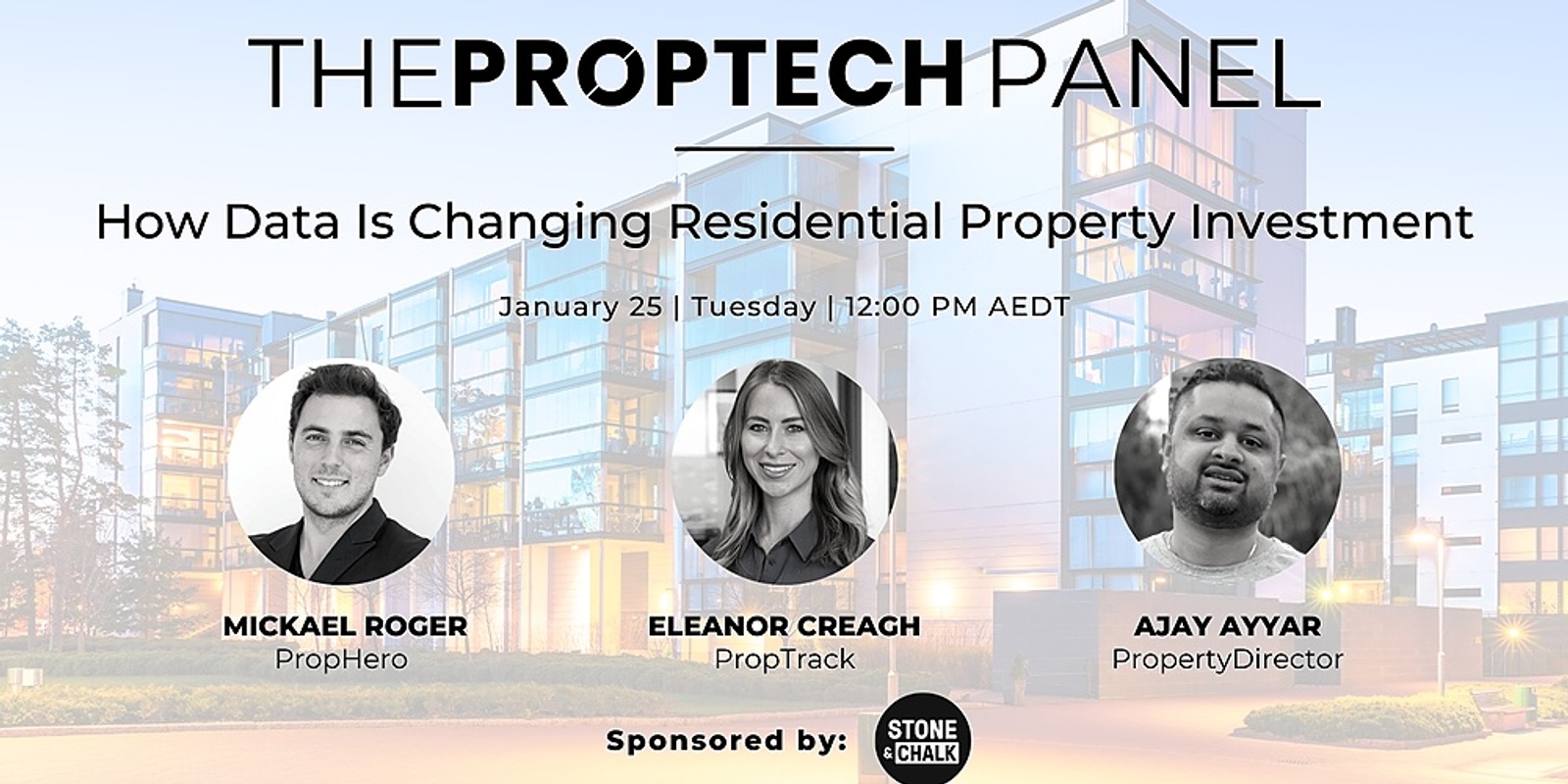 Banner image for Stone & Chalk Presents: Proptech Panel - How data is changing residential property development