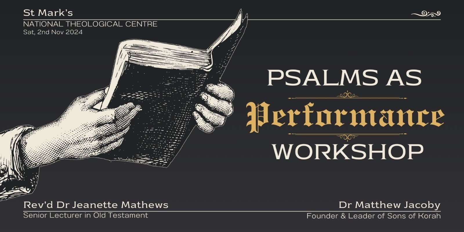 Banner image for Psalms as Performance Workshop 2024