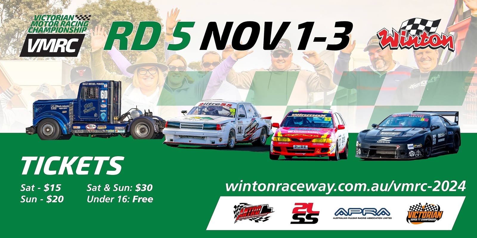 Banner image for Victoria Motor Racing Championship (VMRC) Round 5 November 1-3 Winton Motor Raceway