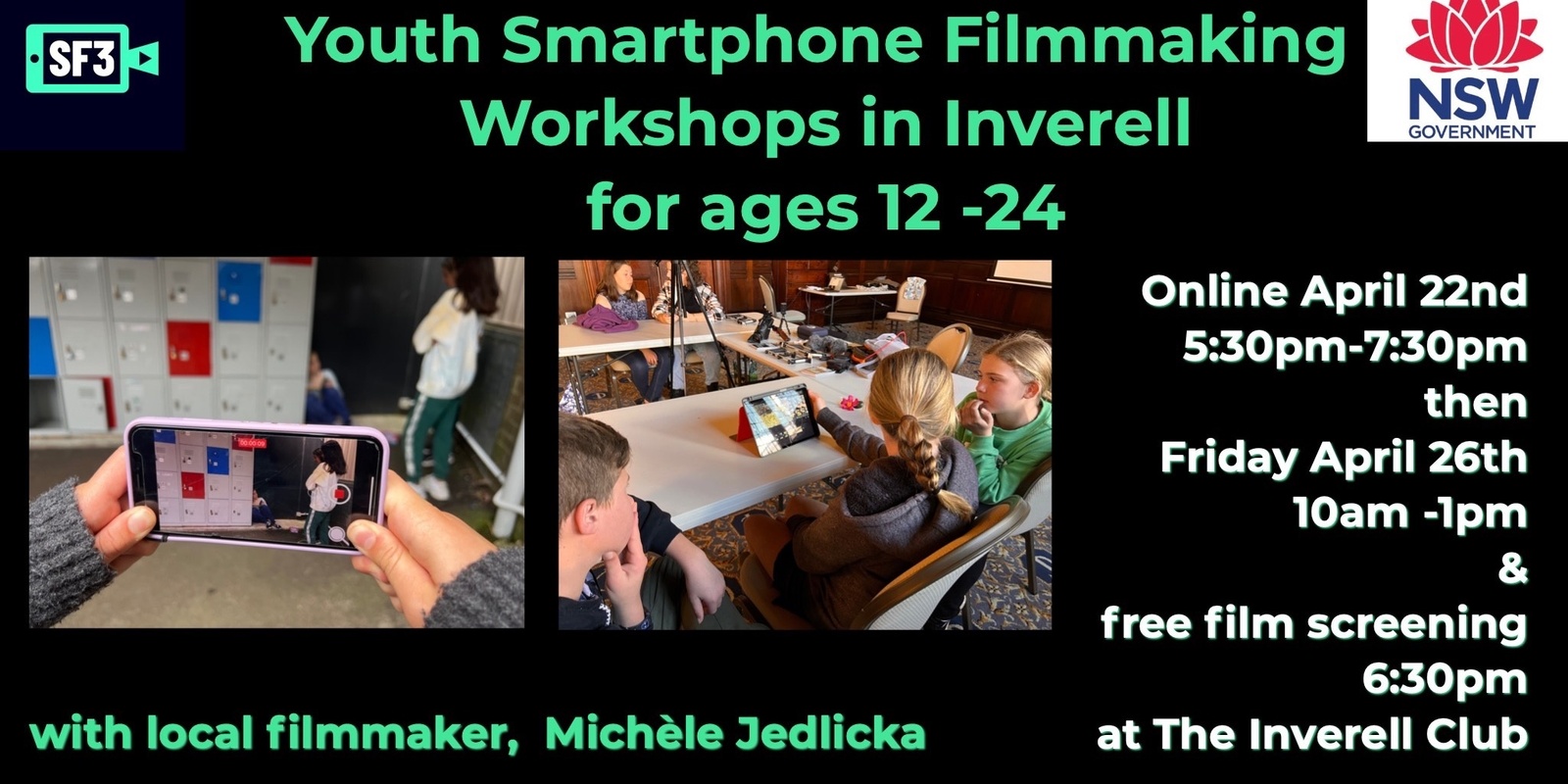 Banner image for Smartphone Filmmaking Workshop & Screening in Inverell for 12-24 year olds
