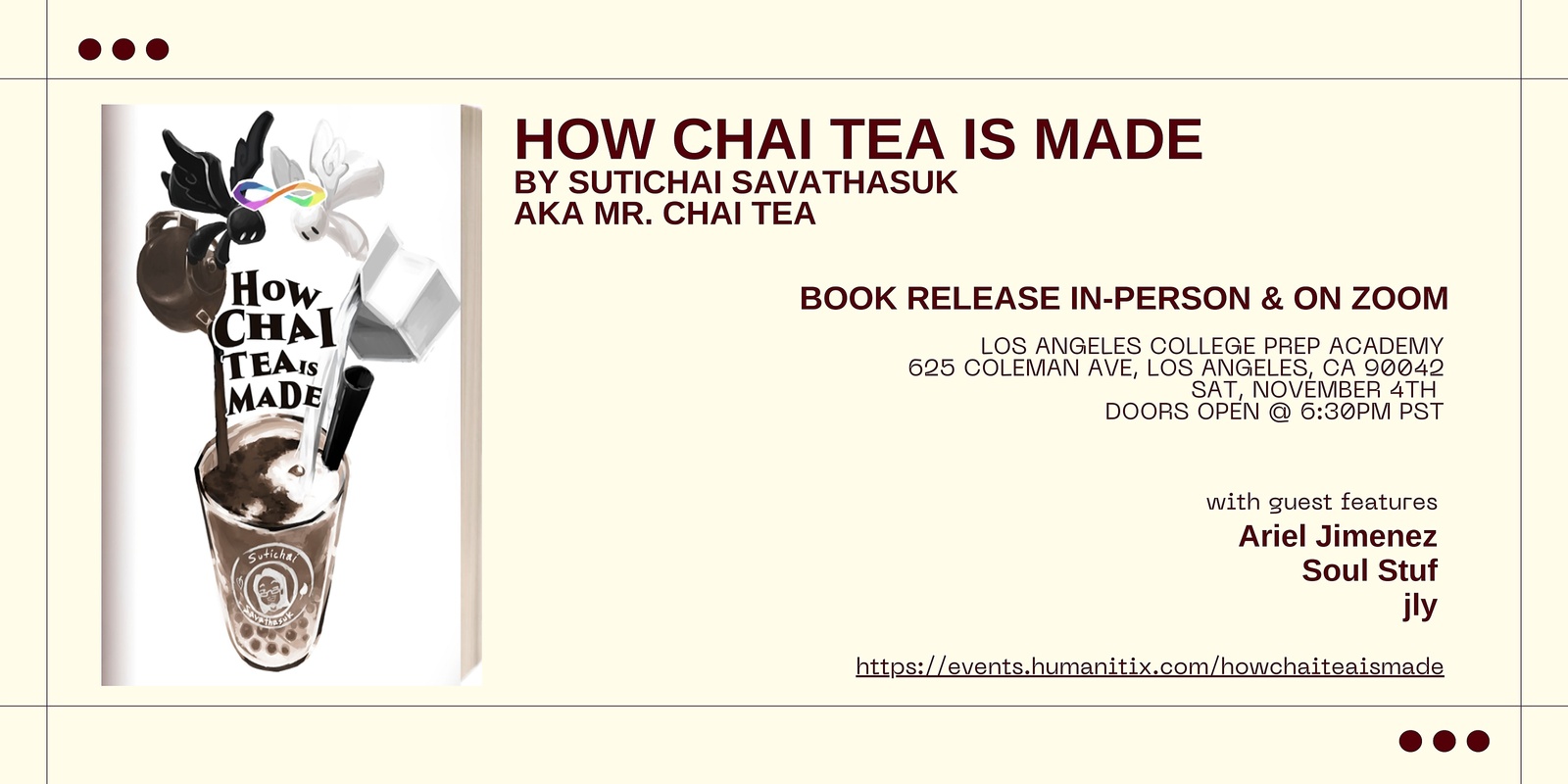 Banner image for Book Release: How Chai Tea is Made by Sutichai Savathasuk