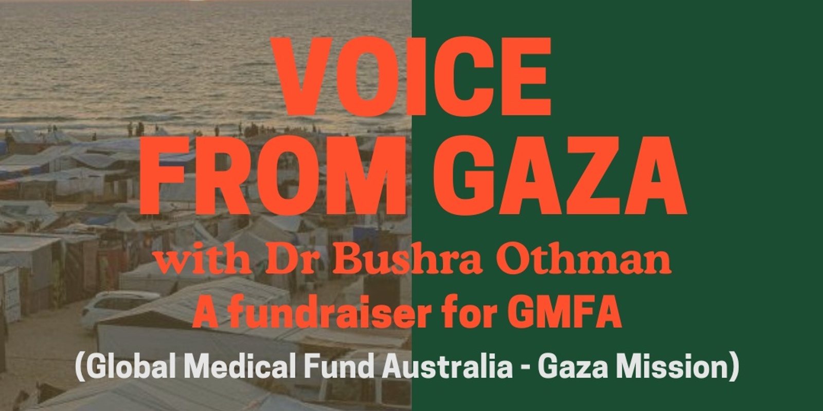 Banner image for Voice from Gaza - with Dr Bushra Othman