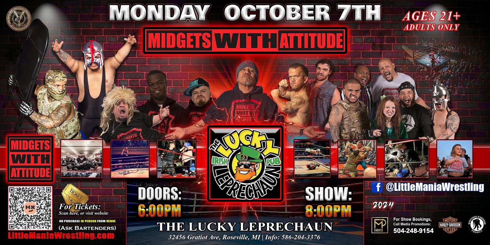 Banner image for Roseville, MI - Midgets With Attitude: Fight Night @ Lucky Leprechaun Irish Pub (Ages 21+)