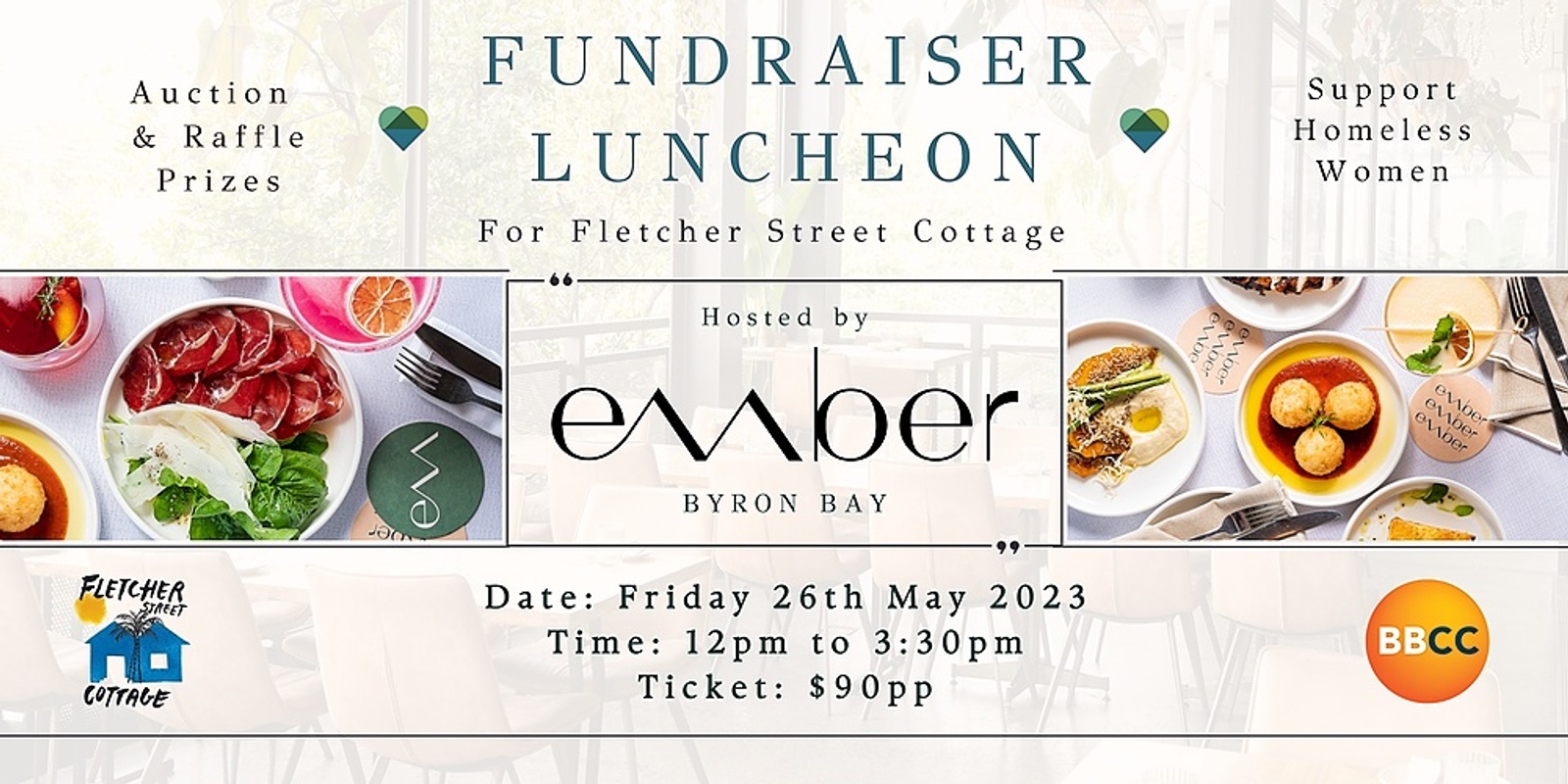 Fundraiser Luncheon for Fletcher Street Cottage Hosted by Ember Byron Bay
