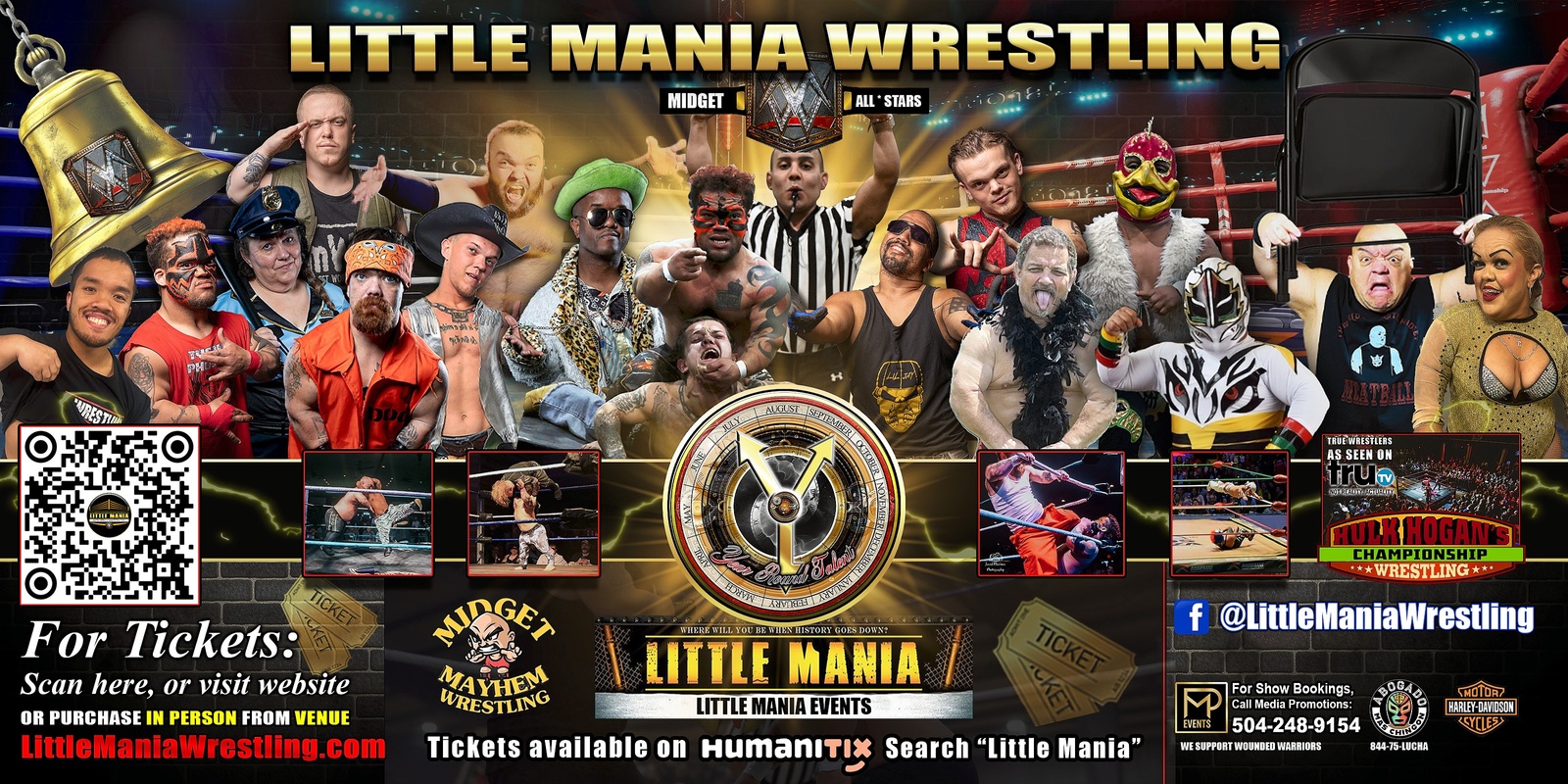 Banner image for Orlando, FL - Midget Wrestling All * Stars @ Boardwalk Bowl: Little Mania Wrestling Rips through the Ring!