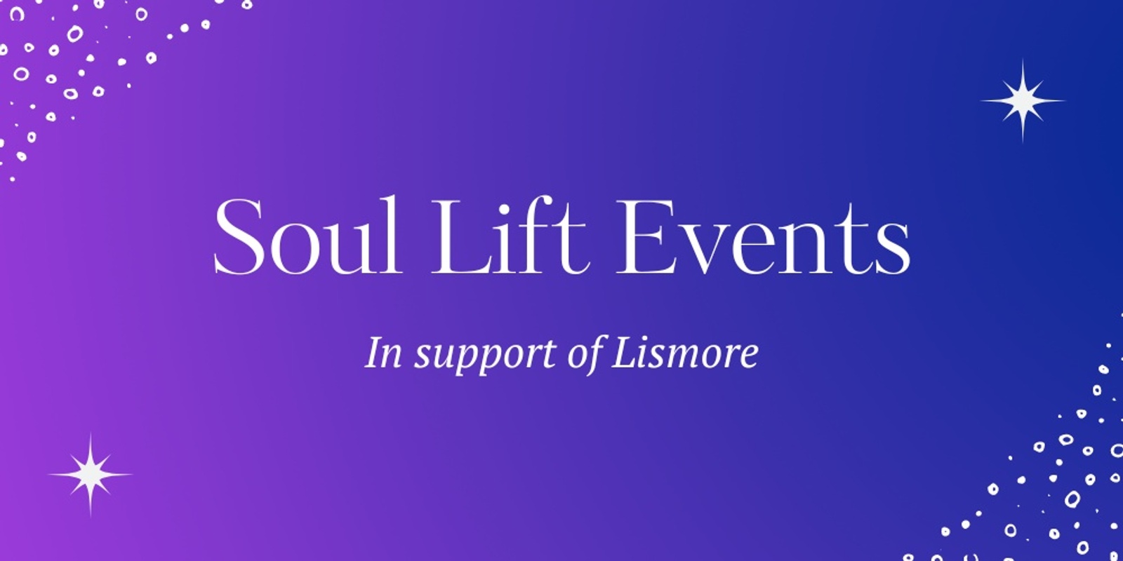 Banner image for Soul Lift events in support of flood victims