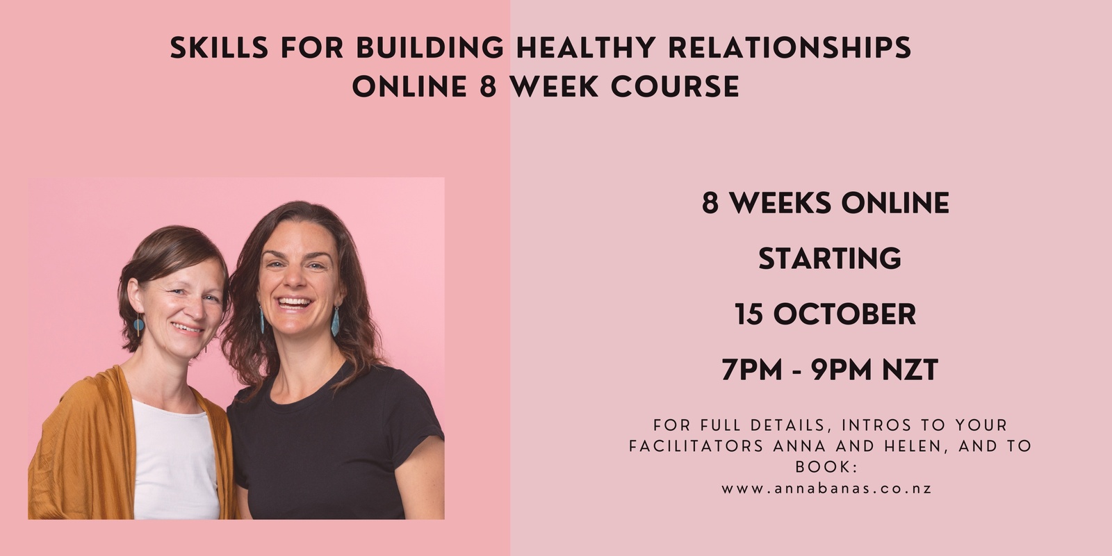 Banner image for Skills For Building Healthy Relationships - 8 Week Online Course