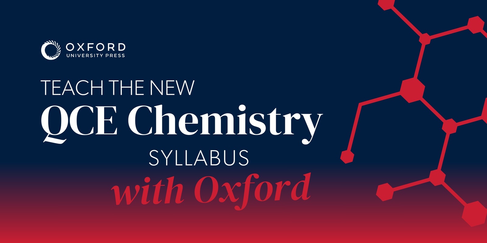 Banner image for Teach the new QCE Chemistry Syllabus with Oxford