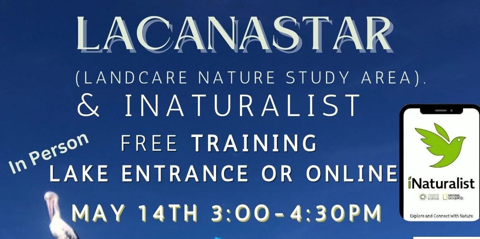 Banner image for Lacanastar- INaturlist Training. Lakes Entrance and On-Line