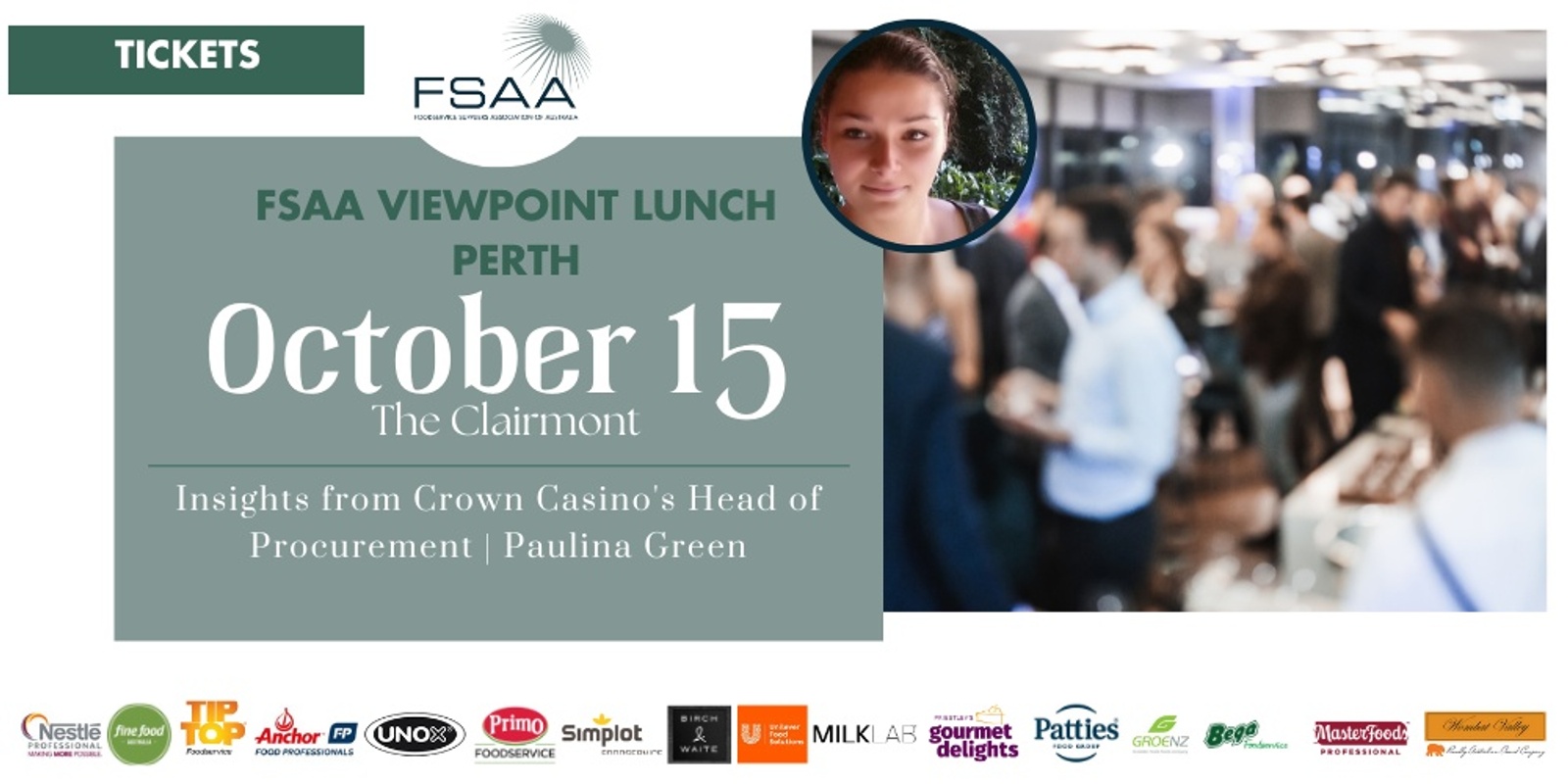 Banner image for FSAA Viewpoint Lunch - Western Australia with Guest Speaker Paulina Green Crown Resorts Perth