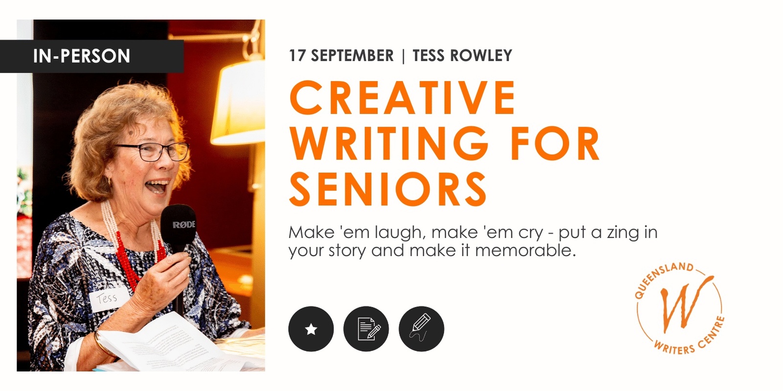 Banner image for Creative Writing For Seniors with Tess Rowley