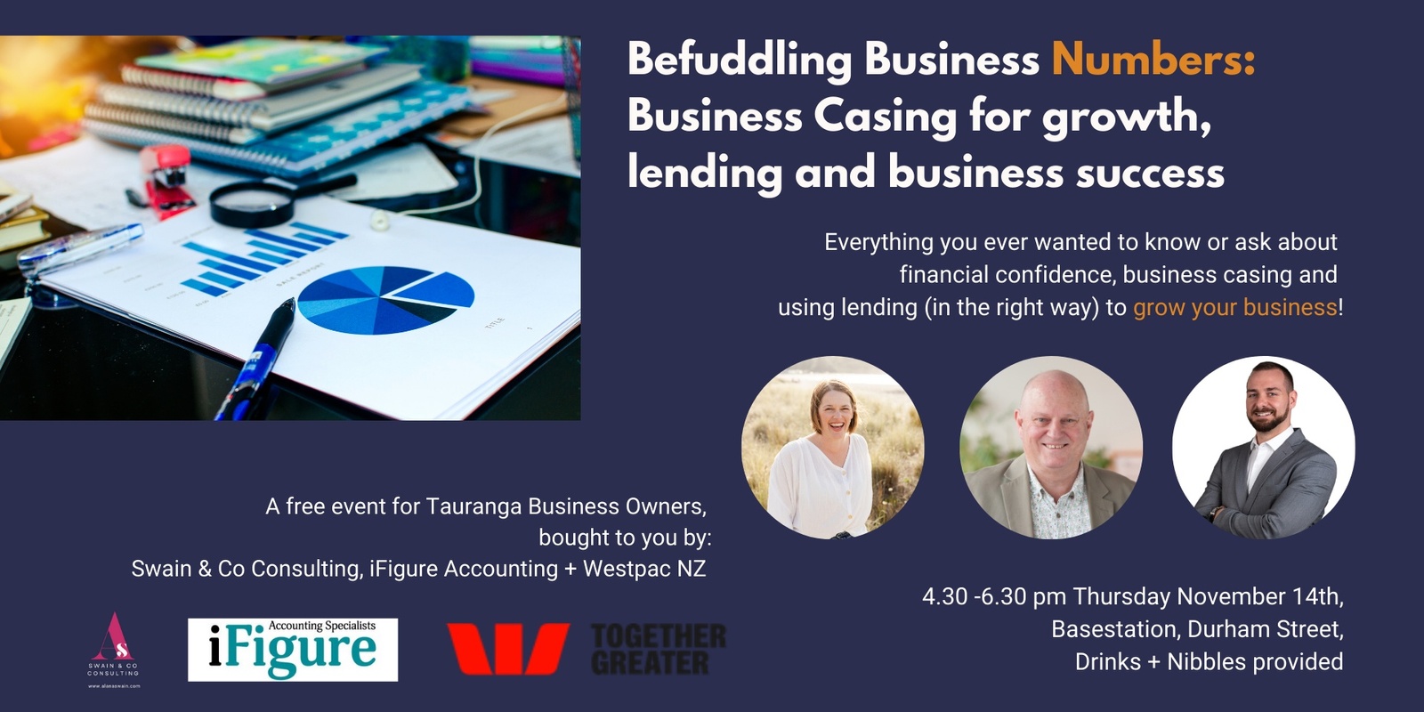 Banner image for Befuddling Business Numbers (Everything you ever wanted to ask about business casing and using lending to grow your business!)