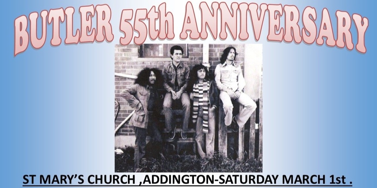 Banner image for Butler 55th Anniversary @ St Mary's , Addington