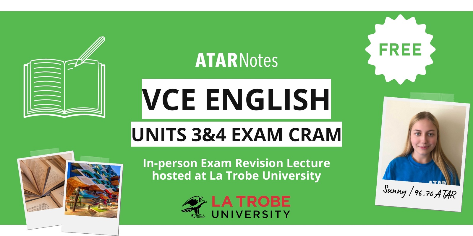 Banner image for VCE English 3&4 Exam Cram Lecture FREE