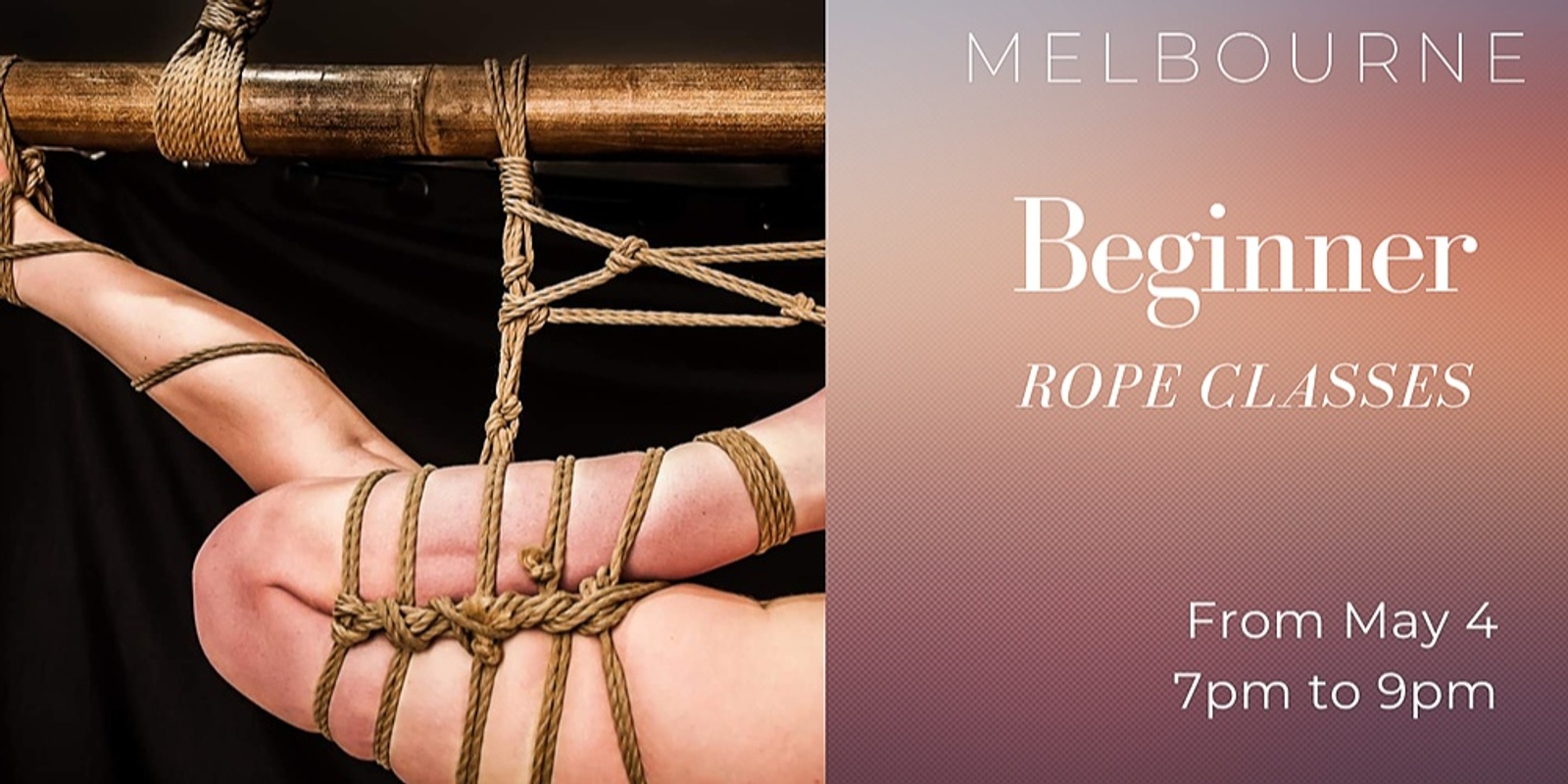 Banner image for May Beginner Rope classes - Peer Rope Melbourne