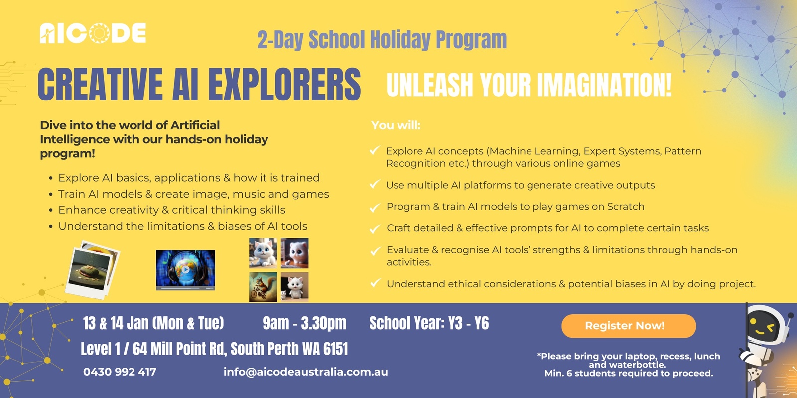 Banner image for Creative AI Explorers_2-Day School Holiday Program